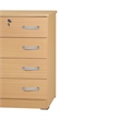Pemberly Row 4 Drawer Chest Wood Dresser with Lock Beech (Maple)