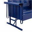 Pemberly Row Modern Retro Metal Patio Sofa Glider in Glossy Navy