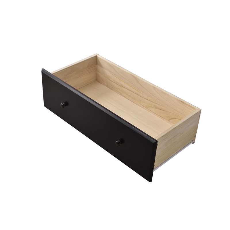 Pemberly Row Solid Pine Wood 5 Drawer Chest Dresser in Tobacco