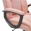 Pemberly Row Contemporary Office Chair in Pink Microfiber Finish