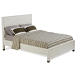 Pemberly Row Modern Solid Wood Full Platform Bed in Shabby White