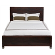Pemberly Row Contemporary Solid Wood Full Platform Bed in Walnut