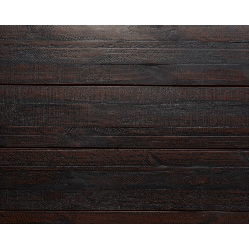 Pemberly Row Contemporary Solid Wood Queen Platform Bed in Walnut