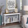 Pemberly Row One-Drawer Console Table with Shelf in White Wood Finish