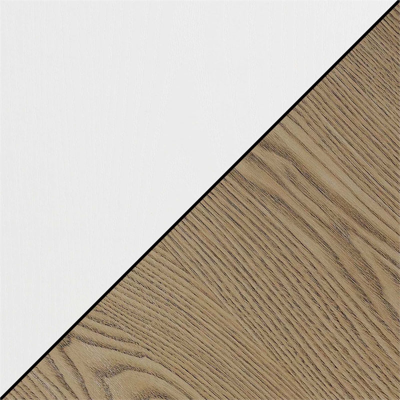 Pemberly Row One-Drawer Console Table with Shelf in White Wood Finish