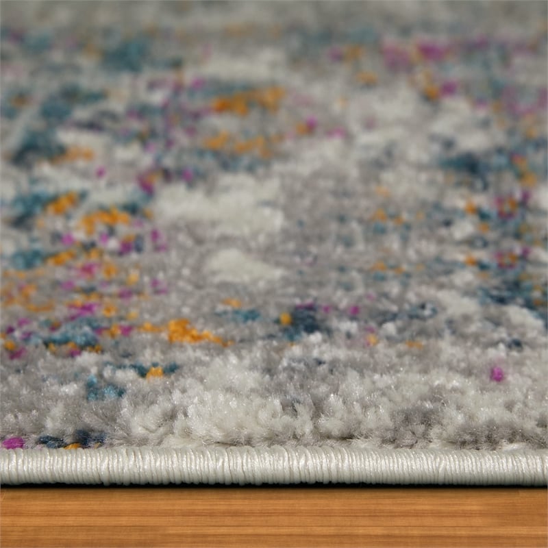 Pemberly Row Vintage Patchwork Boho Chic Faded Area Rug Runner 2'2