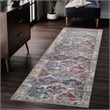 Pemberly Row Vintage Patchwork Boho Chic Faded Area Rug Runner 2'2