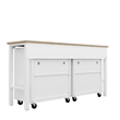 Pemberly Row Modern 3-Piece Wood Garage Cabinet Set 1.0 in White