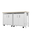 Pemberly Row Modern 3-Piece Wood Garage Cabinet Set 1.0 in White