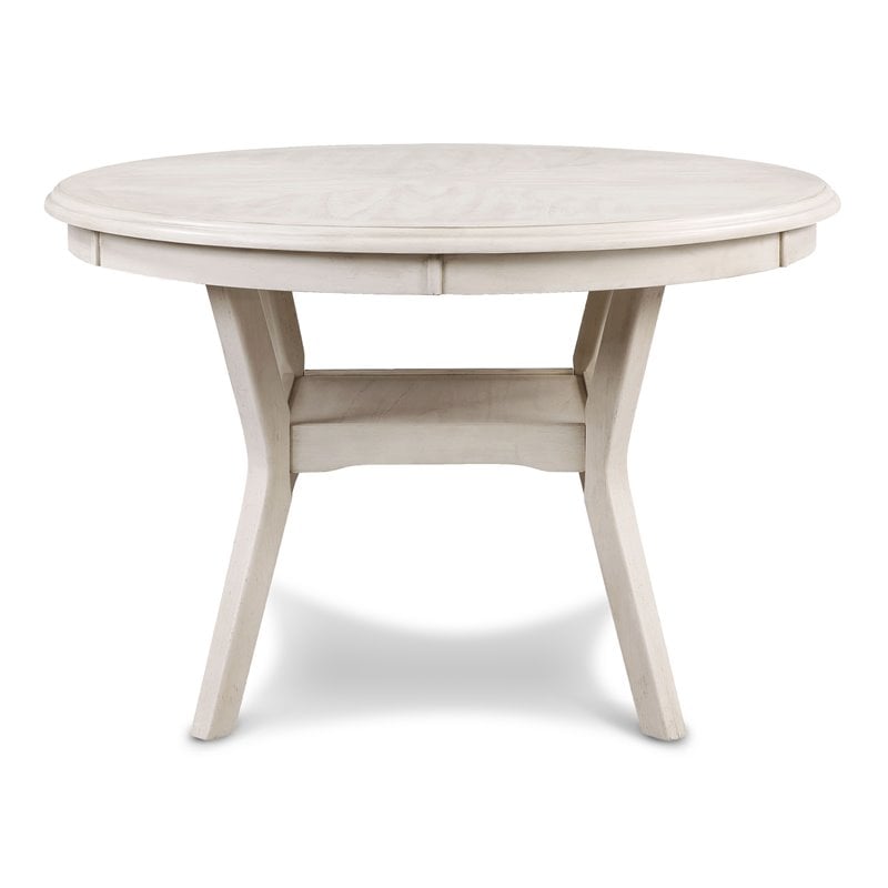 Pemberly Row 5-Piece Round Solid Wood Dining Set in Bisque Beige