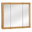 Pemberly Row Modern 36-Inch Wood Medicine Cabinet in Nutmeg Oak