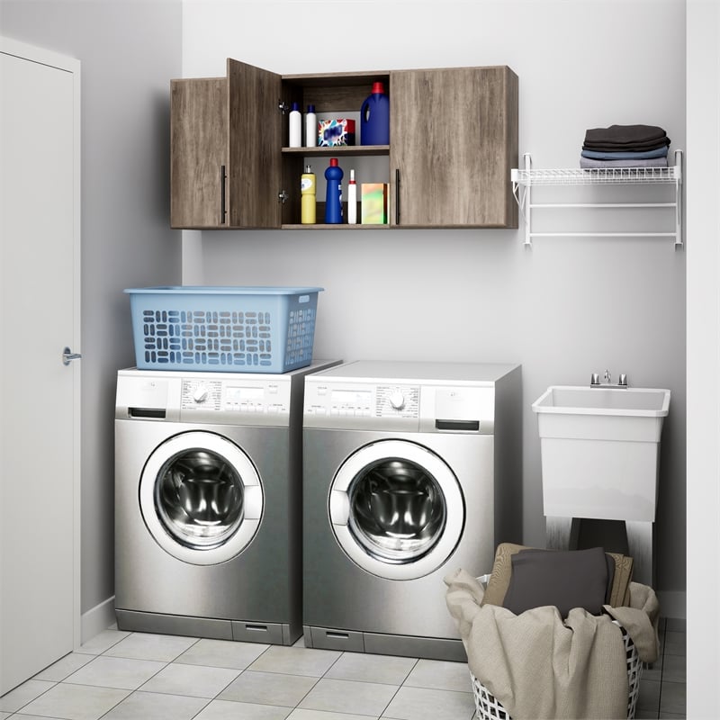 Pemberly Row 54 inch Drifted Gray Engineered Wood Wall Cabinet