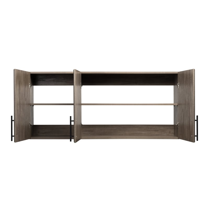 Pemberly Row 54 inch Drifted Gray Engineered Wood Wall Cabinet