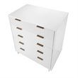 Pemberly Row Contemporary Tall Engineered Wood Dresser in White