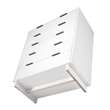 Pemberly Row Contemporary Tall Engineered Wood Dresser in White