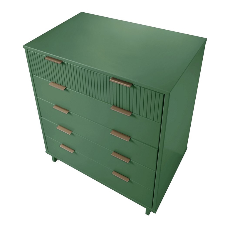 Pemberly Row Modern Tall Engineered Wood Dresser in Sage Green