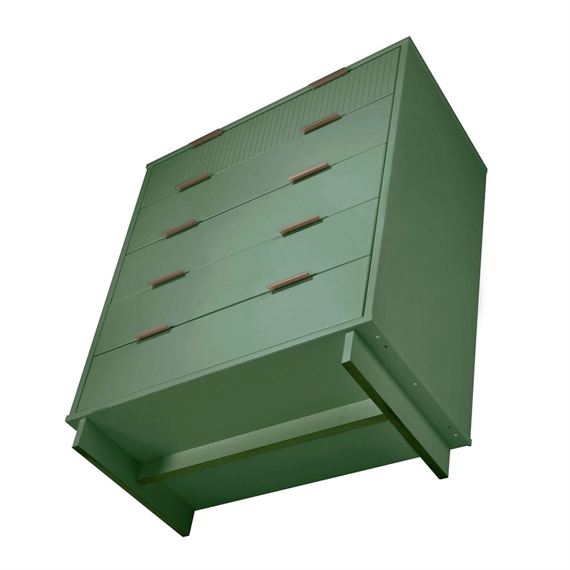 Pemberly Row Modern Tall Engineered Wood Dresser in Sage Green