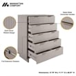 Pemberly Row Modern Tall Engineered Wood Dresser in Light Gray