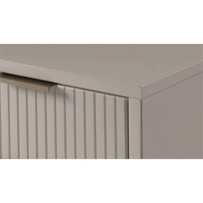 Pemberly Row Modern Tall Engineered Wood Dresser in Light Gray