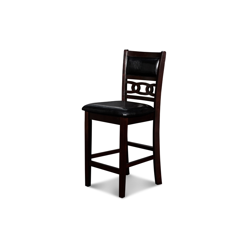 Pemberly Row 5-Piece Transitional Wood Dining Set in Ebony Finish