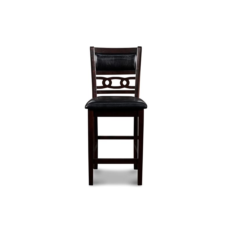 Pemberly Row 5-Piece Transitional Wood Dining Set in Ebony Finish