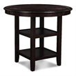 Pemberly Row 5-Piece Transitional Wood Dining Set in Ebony Finish