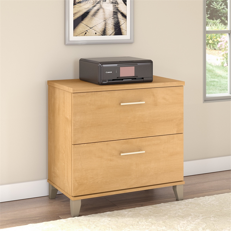 Pemberly Row Modern Lateral File Cabinet in Maple Cross - Eng Wood