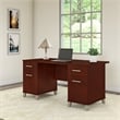 Pemberly Row Contemporary 60W Office Desk in Hansen Cherry Finish