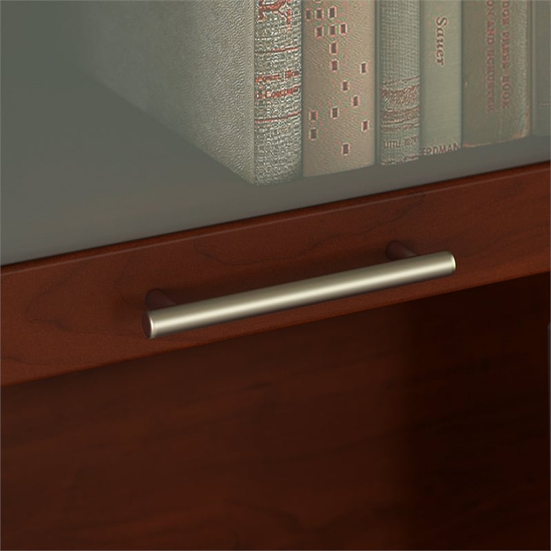 Pemberly Row 60W Hutch for L Desk in Hansen Cherry - Eng Wood