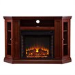 Pemberly Row Convertible Media Electric Fireplace in Mahogany