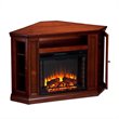 Pemberly Row Convertible Media Electric Fireplace in Mahogany