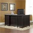 Pemberly Row Engineered Wood 4-Drawers Executive Desk in Estate Black