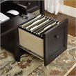Pemberly Row Engineered Wood 4-Drawers Executive Desk in Estate Black