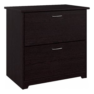 Pemberly Row Wood 2 Drawer Lateral File Cabinet in Chocolate Espresso Oak