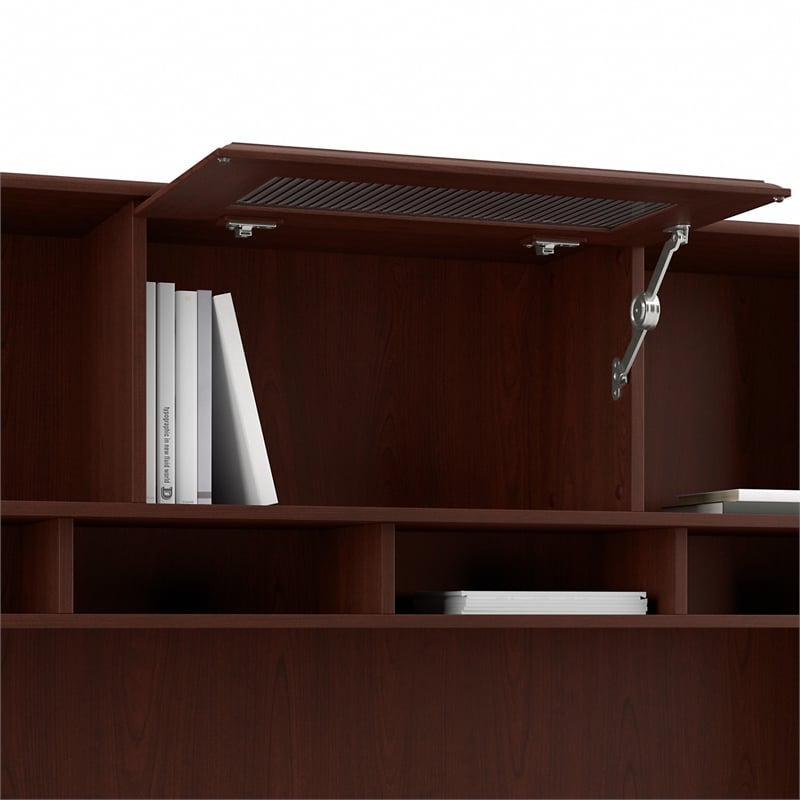 Pemberly Row Modern Hutch in Harvest Cherry - Engineered Wood
