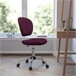 Pemberly Row Modern Mid-Back Mesh Office Swivel Chair in Burgundy