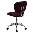 Pemberly Row Modern Mid-Back Mesh Office Swivel Chair in Burgundy