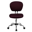 Pemberly Row Modern Mid-Back Mesh Office Swivel Chair in Burgundy
