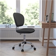 Pemberly Row Modern Mid-Back Mesh Office Swivel Chair in Gray