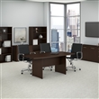 Pemberly Row 72W x 36D Wood Base Conference Table in Mocha Cherry