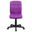 Pemberly Row Modern Mid Back Quilted Office Swivel Chair in Purple