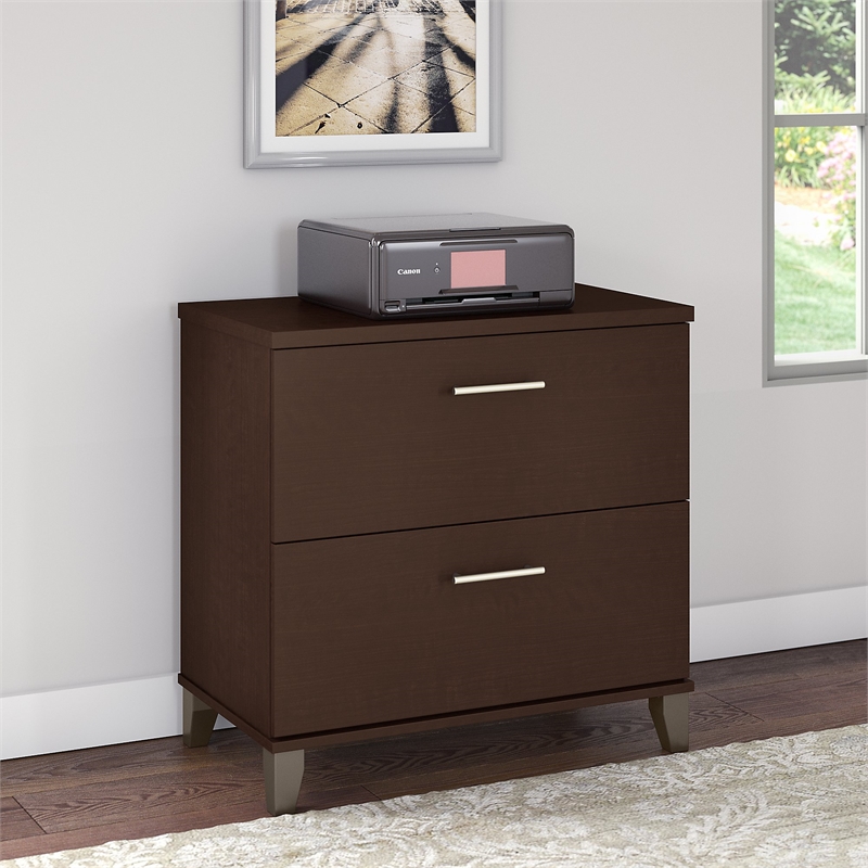 Pemberly Row Lateral File Cabinet in Mocha Cherry - Engineered Wood