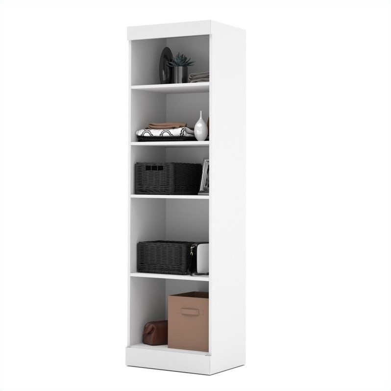 Pemberly Row 25W Closet Organizer in White - Engineered Wood