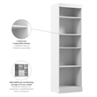 Pemberly Row 25W Closet Organizer in White - Engineered Wood