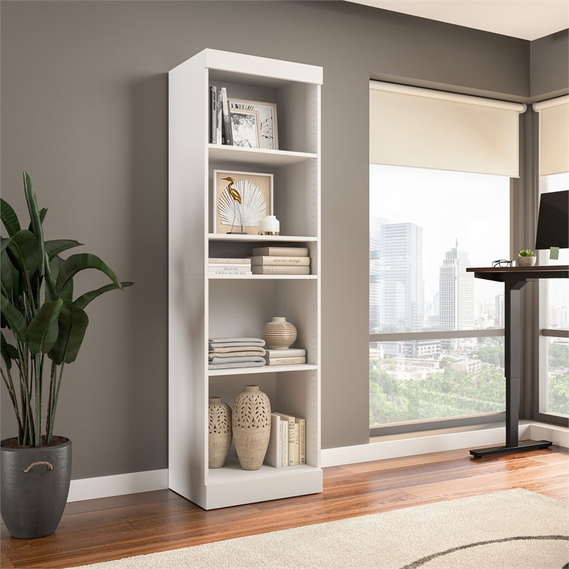 Pemberly Row 25W Closet Organizer in White - Engineered Wood