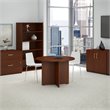 Pemberly Row Engineered Wood 42W Conference Table with Wood Base - Hansen Cherry