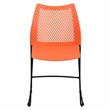 Pemberly Row Modern Air Vent Sled Base Stacking Chair in Orange