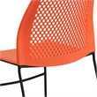 Pemberly Row Modern Air Vent Sled Base Stacking Chair in Orange