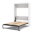 Pemberly Row 59W Contemporary Engineered Wood Full Wall Bed in White