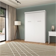 Pemberly Row 59W Contemporary Engineered Wood Full Wall Bed in White